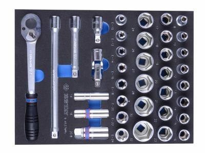 KING TONY WKŁAD DO WÓZKA ZESTAW KLUCZY NASADOWY 1/2" 37el. KING TONY