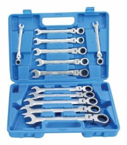 SATRA KLUCZE PŁASKO-OCZKOWE PRZEGUBOWE Z GRZECHOTKĄ 8-22mm SATRA