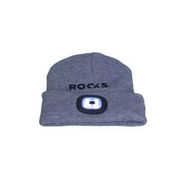 ROOKS CZAPKA SZARA Z LAMPKĄ USB 80lm ROOKS