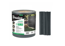 TAŚMA OGRODZENIOWA 19cm x 35m SZARA BRADAS