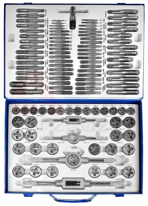 MAR-POL GWINTOWNIKI + NARZYNKI KOMPLET 110elem. MAR-POL