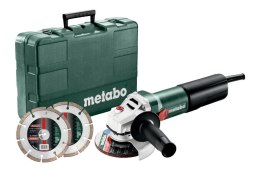 METABO SZLIFIERKA KĄT.125 /WQ 1100-125 WALIZKA + 2 TARCZE DIAMENTOWE METABO