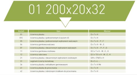 NORTON ŚCIERNICA-01 350mm x 40mm x 127mm 8L10A606K8VS3 NORTON