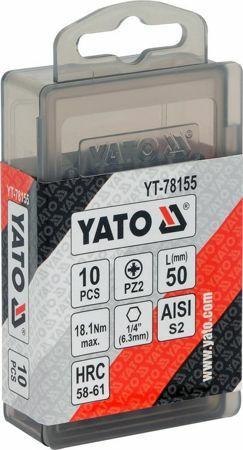 YATO BITY 1/4"X50 MM PZ2 10 SZT YATO
