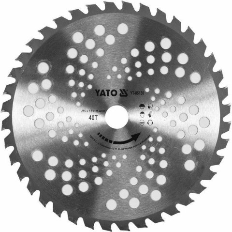 YATO NÓŻ DO KOSY / TARCZA TCT DO PODKASZAREK 255mm 25,4mm YATO