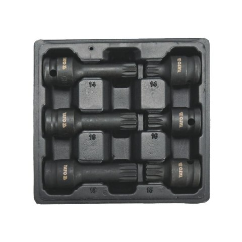 YATO ZESTAW UDAROWYCH KLUCZY TRZP. SPLINE 1/2" YATO