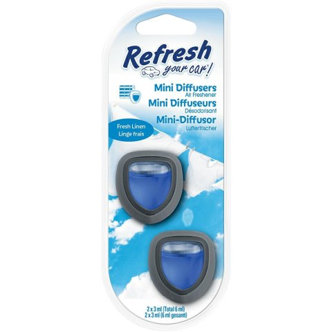 ZAPACH SAMOCHODOWY MINI VENT FRESH LINEN REFRESH /2szt. REFRESH
