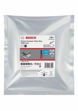 BOSCH FIBRA KRĄŻEK X-LOCK INOX 125 gr.120 R782 /25szt. %%% BOSCH