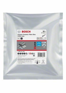 BOSCH FIBRA KRĄŻEK X-LOCK INOX 125 gr. 36 R782 /25szt. BOSCH
