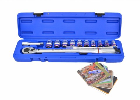 KING TONY KLUCZ DYNAMOMETRYCZNY 1/2" 42-210Nm Z ZESTAWEM NASADEK 12cz. KING TONY