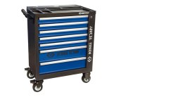 KING TONY WÓZEK WARSZTATOWY 7 SZUFLAD NIEBIESKA PLUS BOCZNY SCHOWEK KING TONY