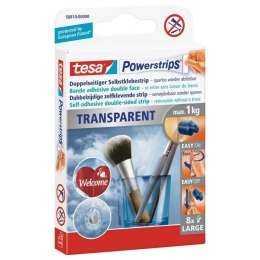 TESA PLASTRY POWERSTRIPS DECO 8szt. 1kg PRZEZROCZYSTE TESA