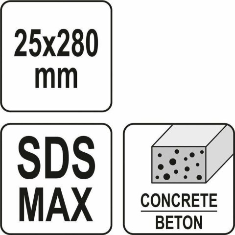 YATO DŁUTO PŁASKIE SDS MAX 25mm YATO
