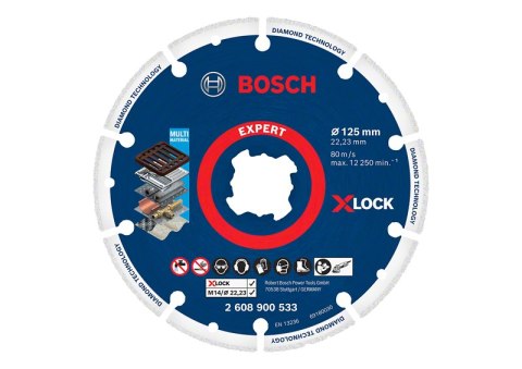 BOSCH TARCZA DIAMENTOWA DO METALU 125mm X-LOCK BOSCH