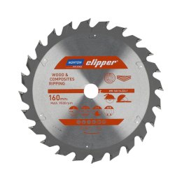 NORTON PIŁA TARCZOWA 160mm x 16mm x 24z DREWNO I KOMPOZYTY ATB (2,6 / 1,6) NORTON