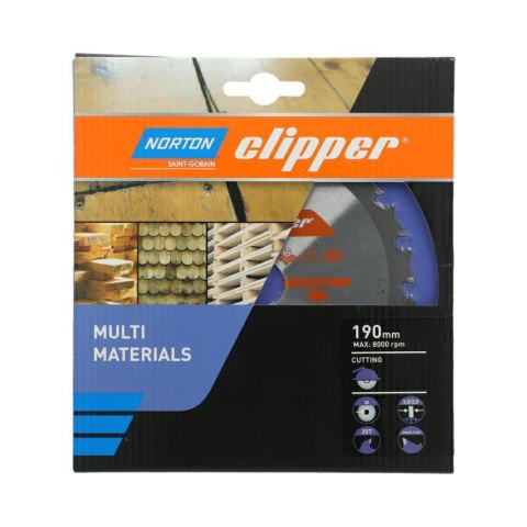 NORTON PIŁA TARCZOWA 190mm x 30mm x 20z MULTI MATERIALS DEMOLITION (3,0/2,0) NORTON