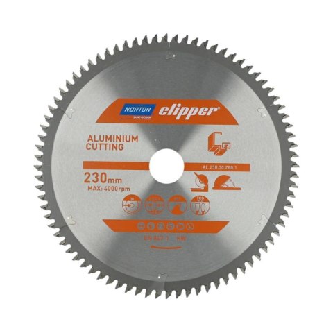 NORTON PIŁA TARCZOWA 230mm x 30mm x 80z ALUMINUM (2,8/2,0) NORTON