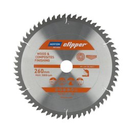 NORTON PIŁA TARCZOWA 260mm x 30mm x 60z DREWNO I KOMPOZYTY ATB Neg (2,6 / 1,8) NORTON