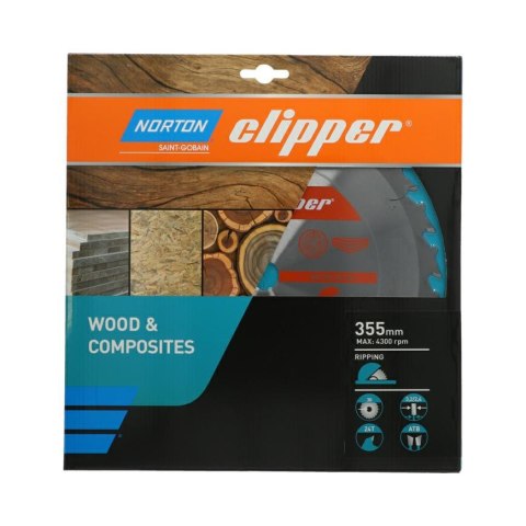 NORTON PIŁA TARCZOWA 355mm x 30mm x 24z DREWNO I KOMPOZYTY ATB (3,2 / 2,4) NORTON