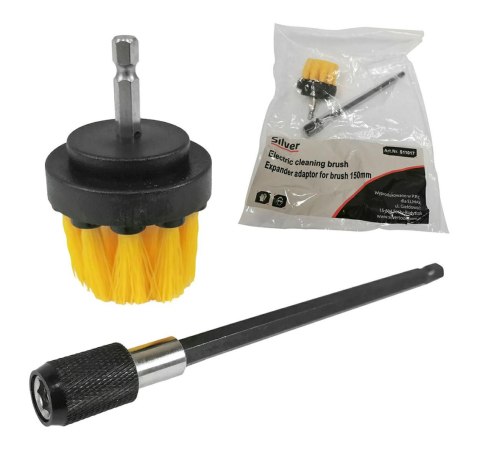PRZEDŁUŻKA 150mm DO SZCZOTEK CZYSZCZĄCYCH NA WKRĘTARKĘ MODEL EX11019 SILVER