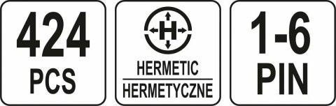 YT.ZŁĄCZA ELEKTRYCZNE 424szt. YATO