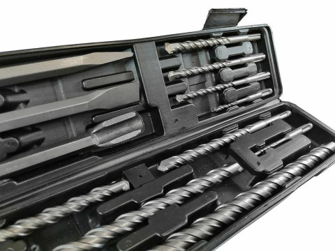 ZESTAW WIERTEŁ I DŁUT SDS PLUS W WALIZCE 12szt. SILVER