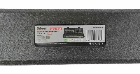 ZESTAW WIERTEŁ I DŁUT SDS PLUS W WALIZCE 12szt. SILVER