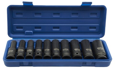 ADLER ZESTAW NASADEK DŁUGICH 1/2" 10szt. UDAROWYCH ADLER