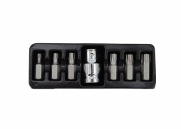 AWTOOLS KOŃCÓWKI TORX 7elem. T25 - T55 + ADAPTER BL AWTOOLS