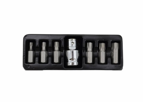 AWTOOLS KOŃCÓWKI TORX 7elem. T25 - T55 + ADAPTER BL AWTOOLS