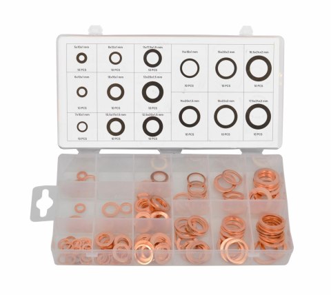 AWTOOLS PODKŁADKI MIEDZIANE 150szt. AWTOOLS