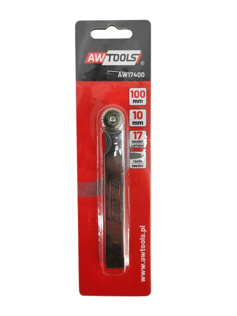 AWTOOLS SZCZELINOMIERZ 100mm 17 LISTKÓW 0.02-1.0mm ZBIEŻNY AWTOOLS