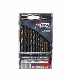 AWTOOLS WIERTŁO METAL HSS M2 KPL. 13szt./2- 8mm/ PREMIUM AWTOOLS