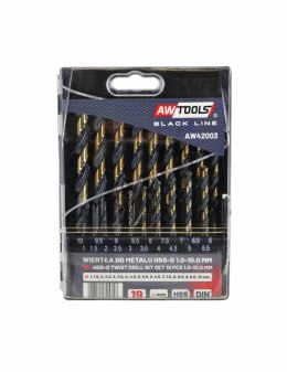 AWTOOLS WIERTŁO METAL HSS M2 KPL.19szt. /1,0-10,0mm/ PREMIUM AWTOOLS