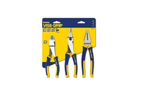 IRWIN ZESTAW 3SZT. SZCZYPCE PROPLIERS: UKOŚNE 150 MM, WYDŁUŻONE 200MM, UNIWERSALNE 175MM IRWIN