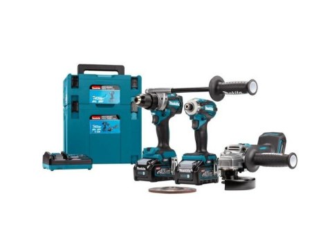 MAKITA ZESTAW COMBO 40Vmax XGT (GA005G+DF001G+TD001G) 2x4,0Ah 2xMAKPAC DK0125G301 MAKITA