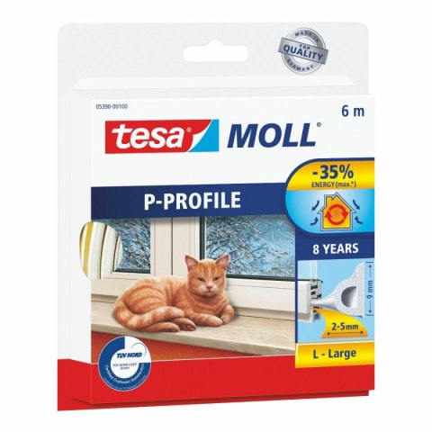 TESA USZCZELKA BIAŁA P - 6m 9mm TESA