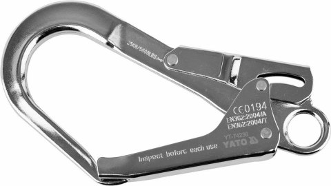 YATO KARABINCZYK DO SZELEK BEZPIECZEŃSTWA STALOWY ROZWACIE 54mm YATO