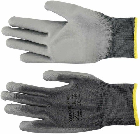 YATO RĘKAWICE ROBOCZE NYLONOWE SZARE 9 YATO