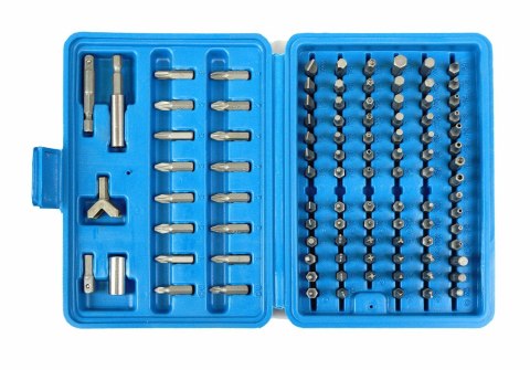 ZESTAW KOŃCÓWEK I BITÓW 100el. SILVER