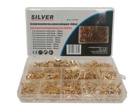 ZESTAW KONEKTORÓW SAMOCHODOWYCH 450szt. /SILVER SILVER