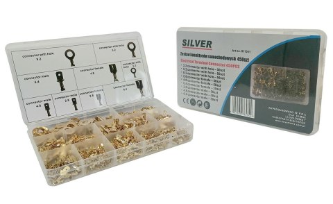 ZESTAW KONEKTORÓW SAMOCHODOWYCH 450szt. /SILVER SILVER